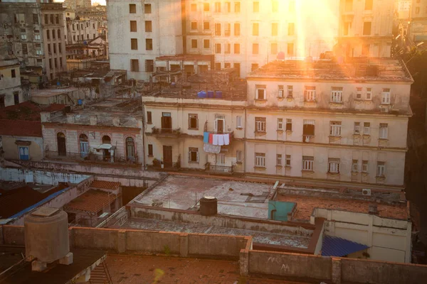 Gün Batımı Sırasında Eski Havana Şehir Nopo — Stok fotoğraf