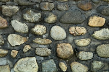Duvar taşları ve gri çimento ile