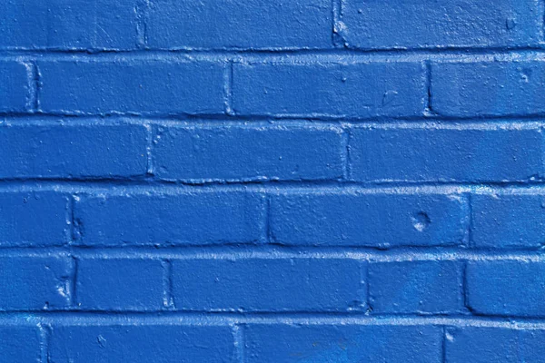 Parede de tijolo peint azul — Fotografia de Stock