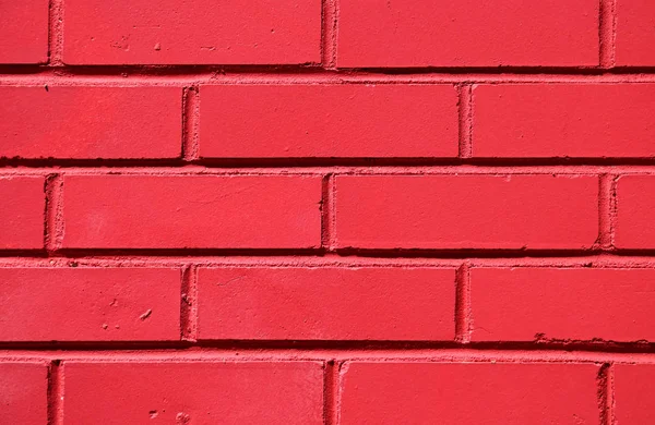 Parede de tijolo peint vermelho — Fotografia de Stock