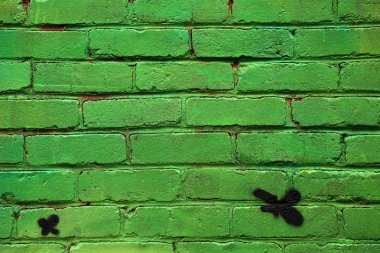 Yeşil kiremit duvar