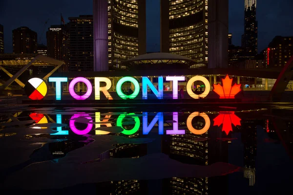 Ljusskylt toronto — Stockfoto