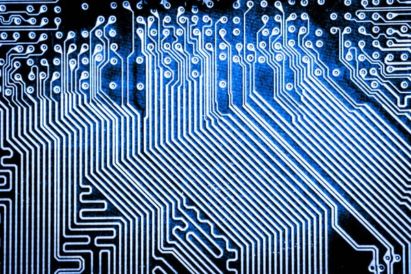 Astratto Primo Piano Mainboard Sfondo Del Computer Elettronico Scheda Logica — Foto Stock