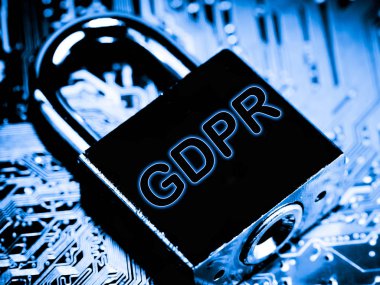 Abstract, Mainboard elektronik bilgisayar arka planı kapat. (Gdpr, genel veri koruma yönetmeliği)