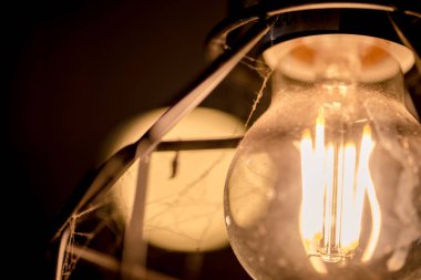 Eski ampul antika arka plan.