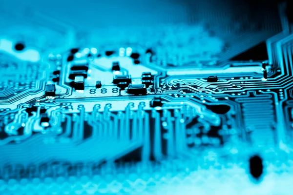 Abstract, Mainboard elektronik bilgisayar, teknolojik altyapı yakın çekim.