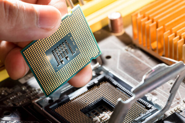 Abstract,Close up of Mainboard Electronic computer ,Technology background.