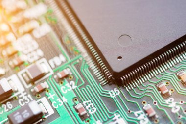 Abstract, Mainboard elektronik bilgisayar arka planı kapat. (mantık kurulu, cpu anakart, ana masa, sistem kartına, mobo)