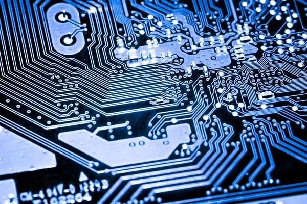 Abstract Close Van Elektronische Mainboard Achtergrond Van Computer Printplaat Cpu — Stockfoto