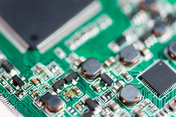 Abstraktní Zblízka Mainboard Elektronické Počítače Pozadí Logika Rady Cpu Deska — Stock fotografie