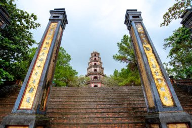 Thien mu pagoda içinde hue, vietnam