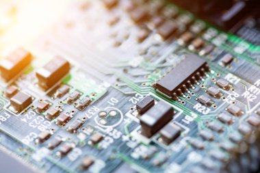 Abstract, Mainboard elektronik bilgisayar arka planı kapat. (mantık kurulu, cpu anakart, ana masa, sistem kartına, mobo)