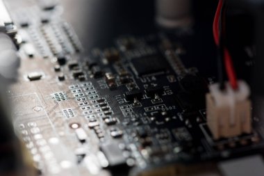 Abstract, Mainboard elektronik bilgisayar arka planı kapat. (mantık kurulu, cpu anakart, ana masa, sistem kartına, mobo)