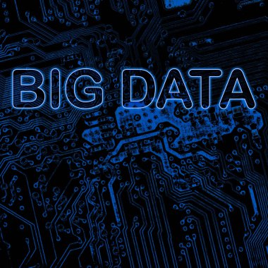 Özet olarak, ana elektronik bilgisayar arkaplanını kapat. (Büyük veri)