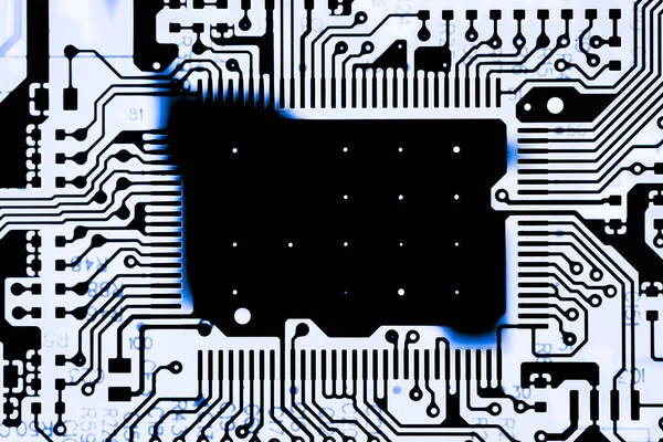 Abstrakte Nahaufnahme Des Elektronischen Computerhintergrunds Des Mainboards Logikboard Cpu Motherboard — Stockfoto