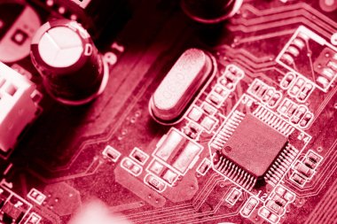 Abstract, Mainboard elektronik bilgisayar arka planı kapat. (mantık kurulu, cpu anakart, ana masa, sistem kartına, mobo)