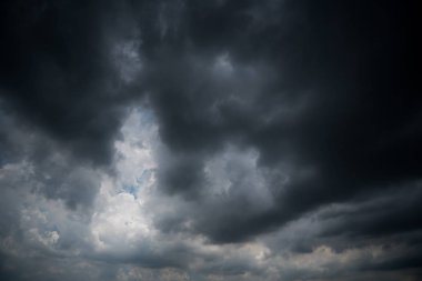 dark storm clouds with background,Dark clouds before a thunder-storm. clipart