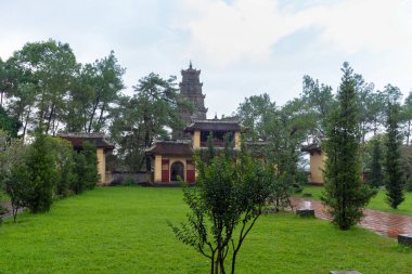 Thien mu pagoda içinde hue, vietnam