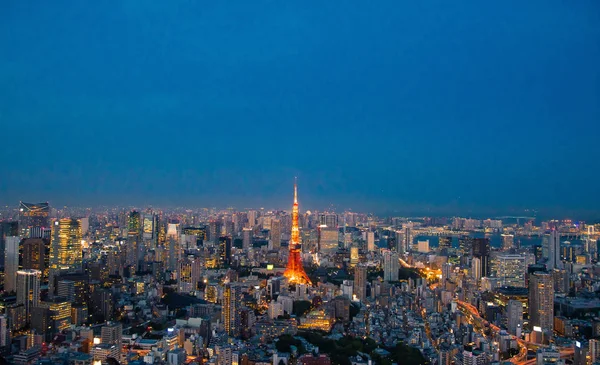 Mirador Más Hermoso Torre Tokio Noche Japón —  Fotos de Stock