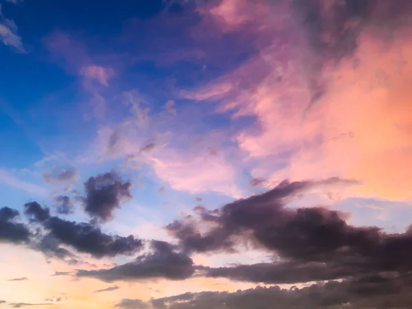 Atardecer Cielo Fondo Nubes Con Fondo — Foto de Stock