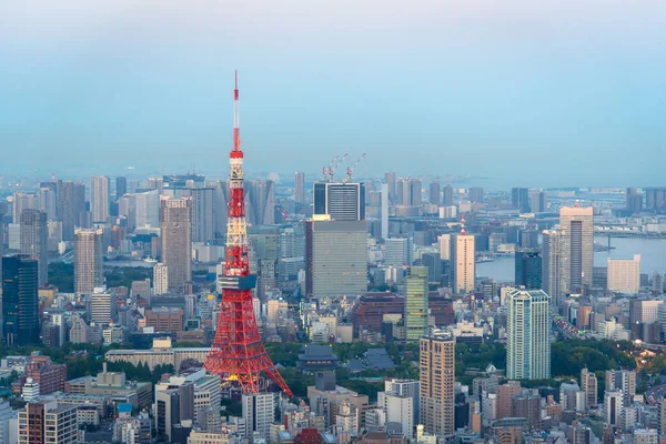 Mirador Más Hermoso Torre Tokio Atardecer Ciudad Tokyo Japón —  Fotos de Stock