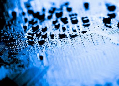 Özet olarak, anakart elektronik arkaplanı kapat. (mantık kartı, Cpu ana kartı, devre, sistem kartı, mobo)