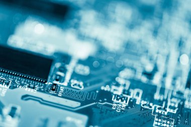 Özet olarak, anakart elektronik arkaplanı kapat. (mantık kartı, Cpu ana kartı, devre, sistem kartı, mobo)