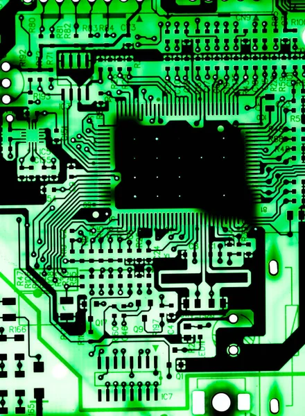 Résumé Gros Plan Mainboard Electronic Background Carte Logique Carte Mère — Photo