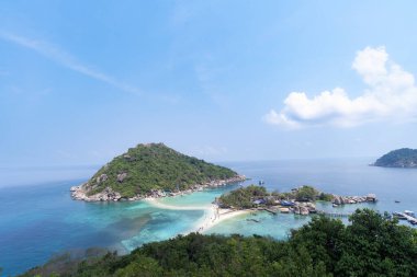 Koh Nangyuan 'ın en güzel manzarası, koh tao Thailand.