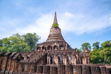 The most beautiful Viewpoint Historic temple of Sukhothai Historical Park, Thailand.