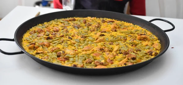 Pirinç Ile Tipik Spanyol Paella — Stok fotoğraf