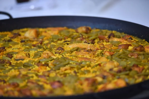 Pirinç Ile Tipik Spanyol Paella — Stok fotoğraf