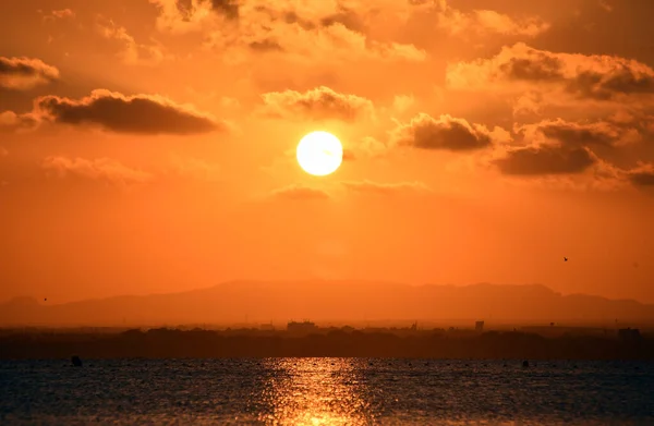 Ein Schöner Sonnenuntergang Meer — Stockfoto