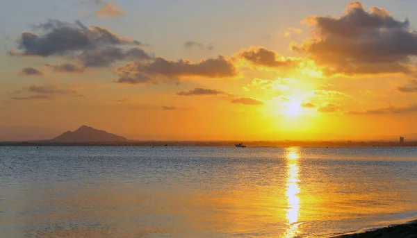 在地中海上美丽的落日 — 图库照片