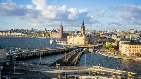 Стокгольм Швеция Октябрь 2016 Cityscapes Stockholm Sweden View Gamla Stan — стоковое фото