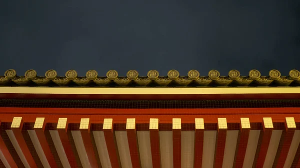 Tokyo Japon Août 2018 Détail Toit Temple Sensoji Asakusa Kannon — Photo