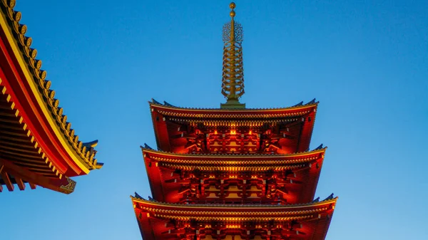 Токіо Японія Серпень 2018 Прекрасна Пагода Sensoji Храм Асакуса Кеннон — стокове фото