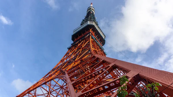 Tokyo Japan August 2018 Close Tokyo Tower Summer Cloudy Day — Stock Photo, Image
