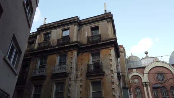 Estambul Turquía Junio 2019 Gayret Han Antiguo Edificio Distrito Galata — Vídeos de Stock