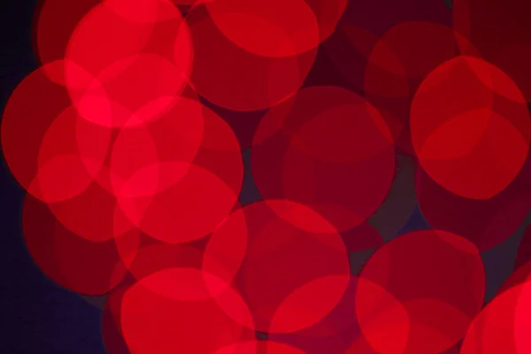 Rote Lichtkreise Auf Blauem Hintergrund Abstrakter Hintergrund Bokeh Hintergrund — Stockfoto