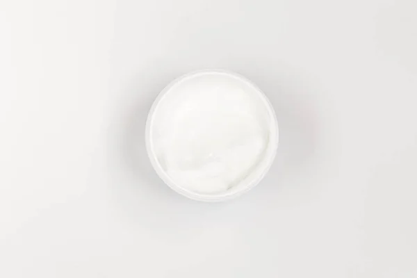 Crema Facial Corporal Vista Superior Aislada Sobre Fondo Blanco —  Fotos de Stock