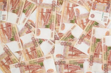 Banknot doku. Rus para, banknot yakın makroyu oluşturan, Rublesi para yakın çekim.