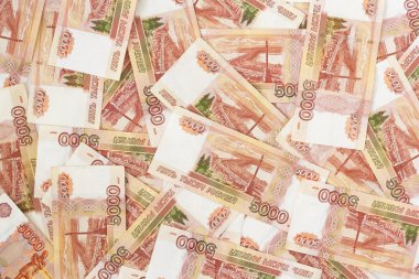 Banknot doku. Rus para, banknot yakın makroyu oluşturan, Rublesi para yakın çekim.