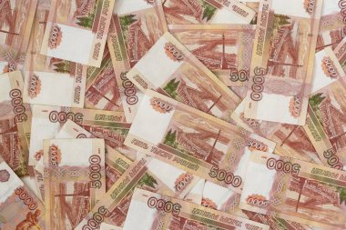 Banknot doku. Rus para, banknot yakın makroyu oluşturan, Rublesi para yakın çekim.