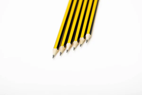 Pencils Isolated White Background Back School Education Concept Orange Pencils — Stock Photo, Image