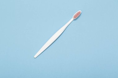 mavi zemin üzerine diş fırçası