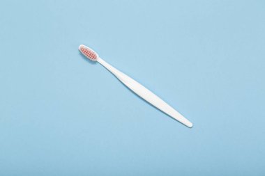 mavi zemin üzerine diş fırçası