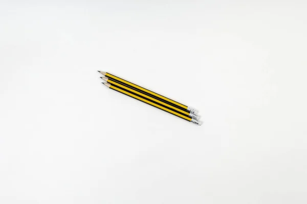 Yellow Pencils White Background — Stock Photo, Image