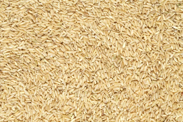 Organic Brown Rice Texture Background Top View — Stock Photo, Image