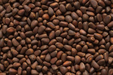 Çam fıstığı. Arka plan doku kabuklu çam fıstığı.  